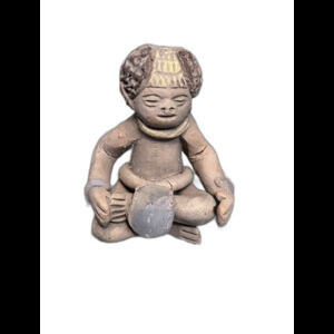 Handmade Mexican Ceramic Clay Figurine Pottery Art Aztec Mayan Figure Statute